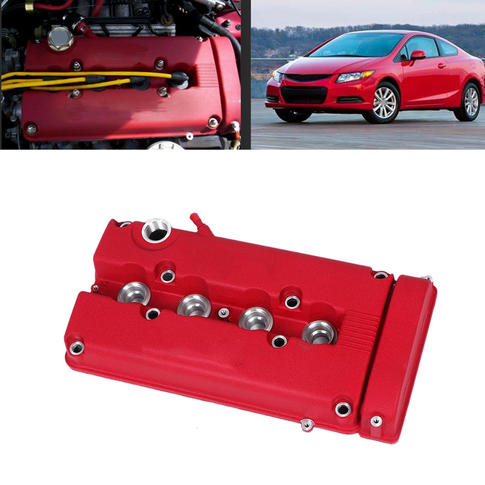 Refit der Ventil-Motorabdeckung für B16 B17 B18 VTEC B18C GSR Frosted Red Die Abdeckung Ist Speziell Passend zu Ihrem oder Ihrer Abdeckung von aqxreight