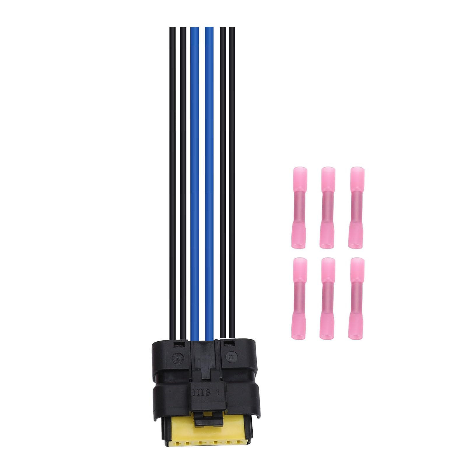 Rücklichtverdrahtungsstecker 6 Pin Stecker und Spiel Hinterher Rückleuchten Pigtail -Stecker für Clio Mk 3 2005–2012 Schwanzlichtpaarnesszettel -Kabelbaum von aqxreight