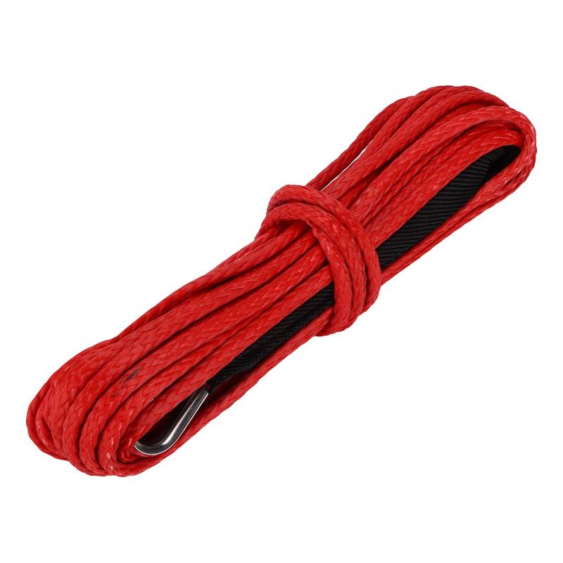 Synthetisches Seil, 7700LBS Windenkabel Nylon 15M Synthetisches Seil Ersatz für Smittybilt SUV Truck ATV UTV(rot) von aqxreight