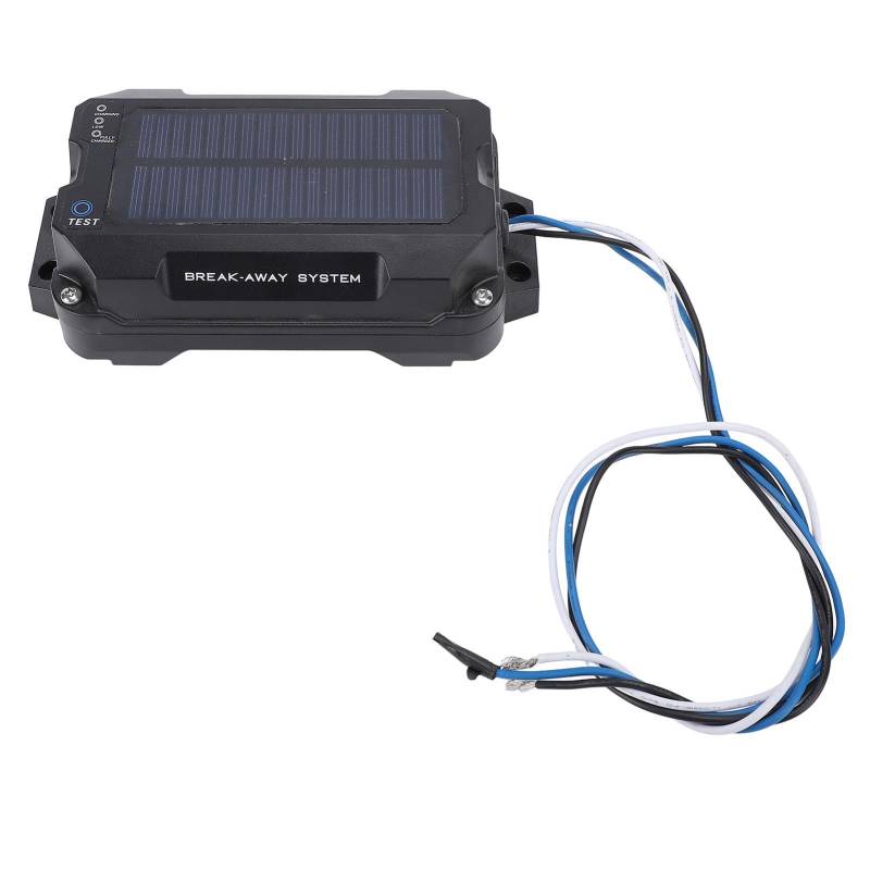 Trailer Breakaway Brake Controller Kit Eingebautes Solarpanel IP65 Wasserdichtes Trailer Breakaway System für Wohnwagen von aqxreight