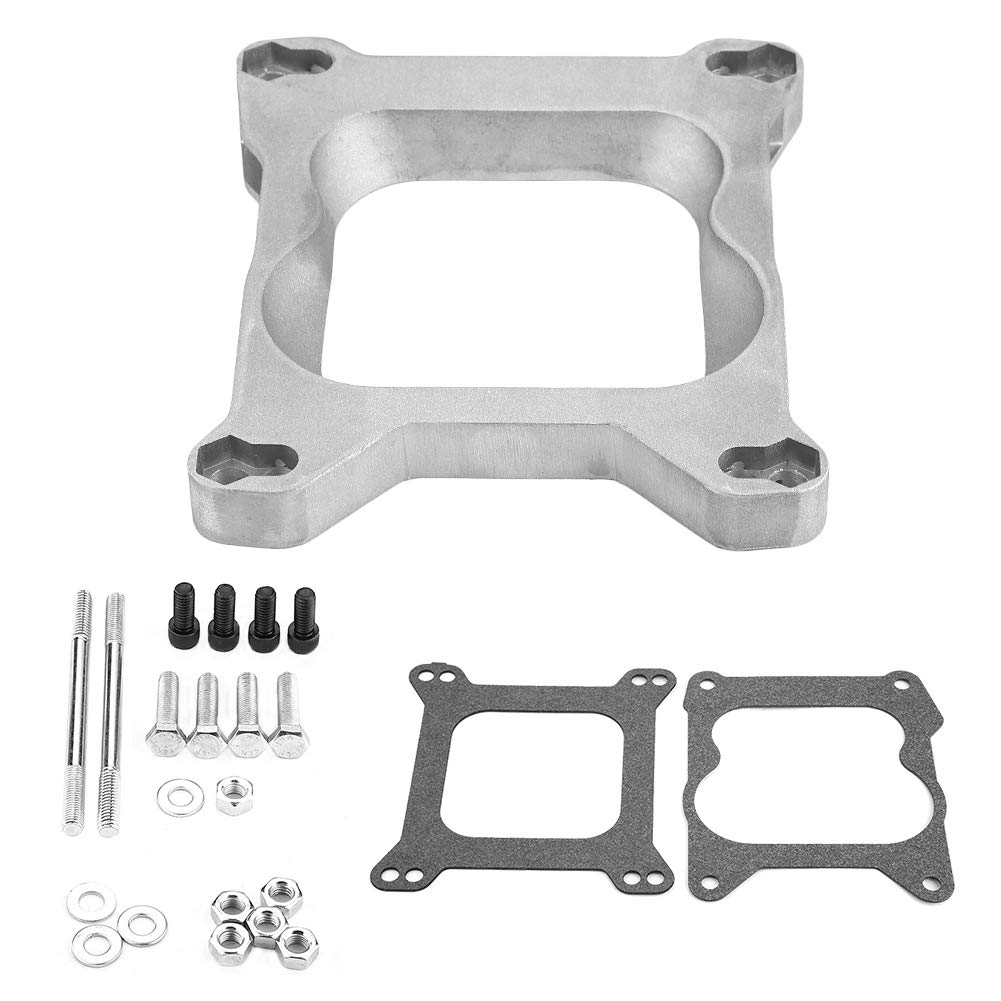 Vergaser-Abstandshalter, 3/4 Zoll Offener Vergaser-Vergaseradapter, Aluminiumlegierung, 4-bbl-Verteiler, OE 9130, Passend für 4-Zylinder-Vergaser von aqxreight