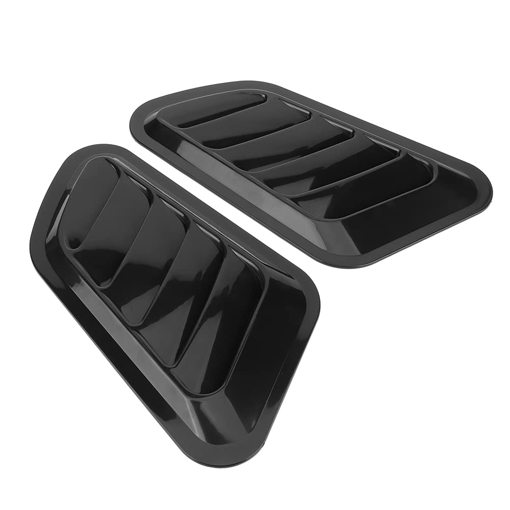 aqxreight 2Pcs Auto Dekorative Lufteinlass Turbo Haube Vent Abdeckung Lufteinlass Abdeckung Auto Dekoration Zubehör (Black) von aqxreight