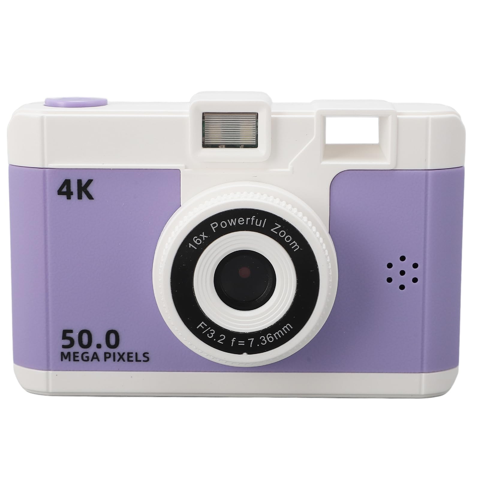 aqxreight 50 MP 1080p Digitalkamera Kleine Kompaktkamera 8X Zoom 2,4 Zoll Bildschirm 800 MAh Akku, für Reisen, Versammlungen, Graduationen, Hochzeiten (Purple) von aqxreight