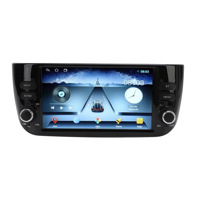 aqxreight 7in Auto Stereo -Touchscreen mit 2 GB und 32 GB ROM, 13 Car Media Receiver für Punto Evo 20122015, Drahtloses Carplay -GPS -Navigation, Multimedia -Player mit von aqxreight