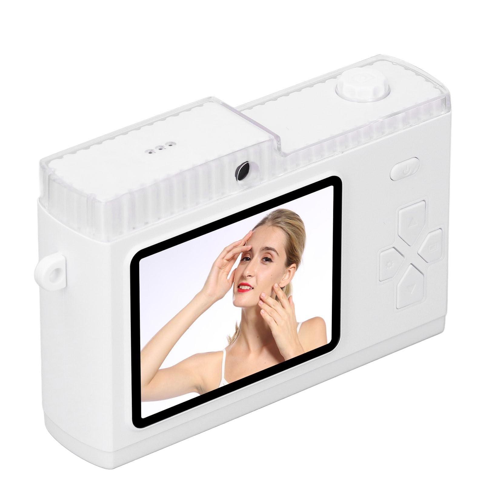 aqxreight Digitalkamera Leichtes und Tragbares 48MP 1080p HD 8X Digital Zoom, Autofokus -Taschen -Kompaktkamera mit 2,4 -Zoll -Bildschirm für die Reise (White) von aqxreight