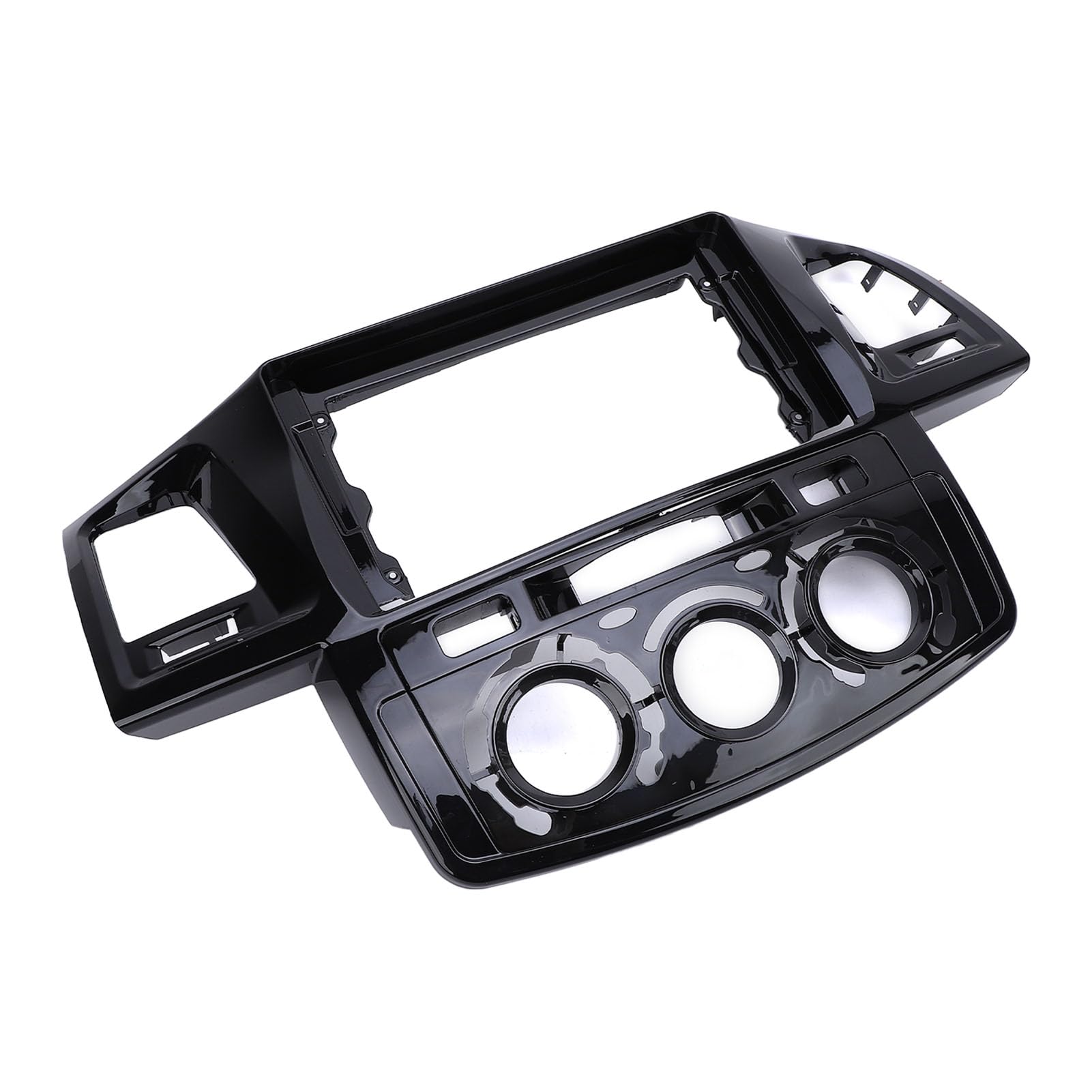 aqxreight Hilux 2011-2016 Auto Stereo-Panel Schwarz Abs. Resilient Installation ästhetischer Autokopfeinheit Faszie Dash Cover (Ohne Netzkabel) von aqxreight