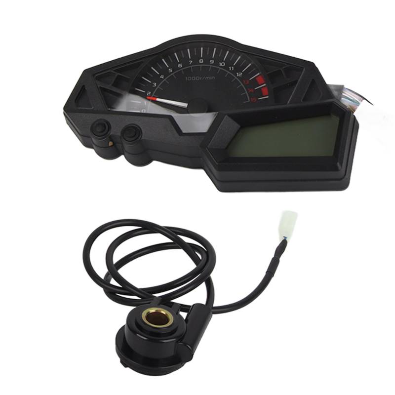 aqxreight Motorrad LCD Kilometerzähler Geschwindigkeit Kraftstoffanzeige 15000 U/min für 300 von aqxreight