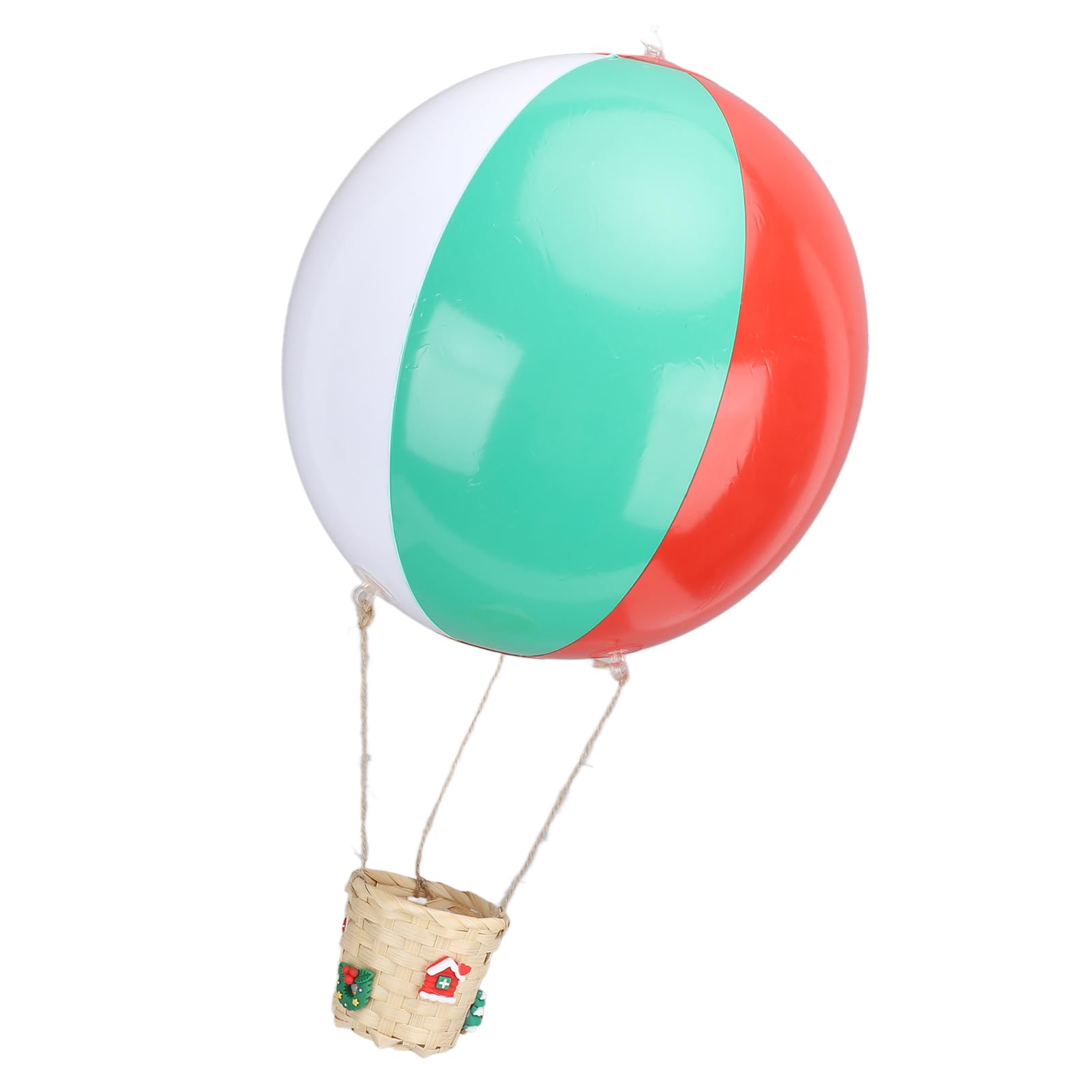 aqxreight Niedlicher Farbiger Heißluftballon-Bambuskorb, Leichtes PVC-Material, Weihnachtsdekoration, Zur Aufbewahrung von Puppen und Süßigkeiten von aqxreight