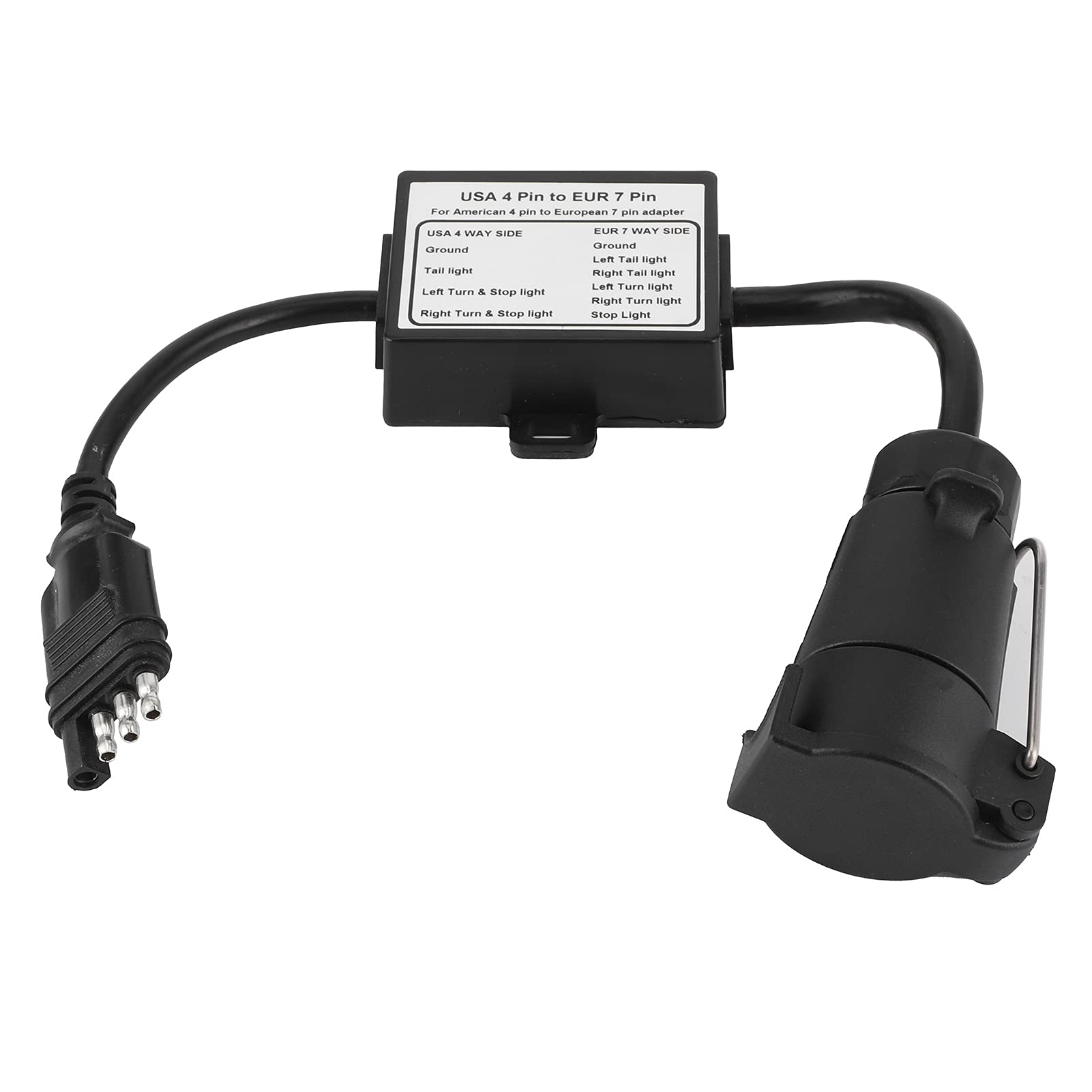 aqxreight - Trailer Light Converter, Trailer Connector Light Converter USA 4-polig auf EUR 7-polige Adapterbuchse von aqxreight