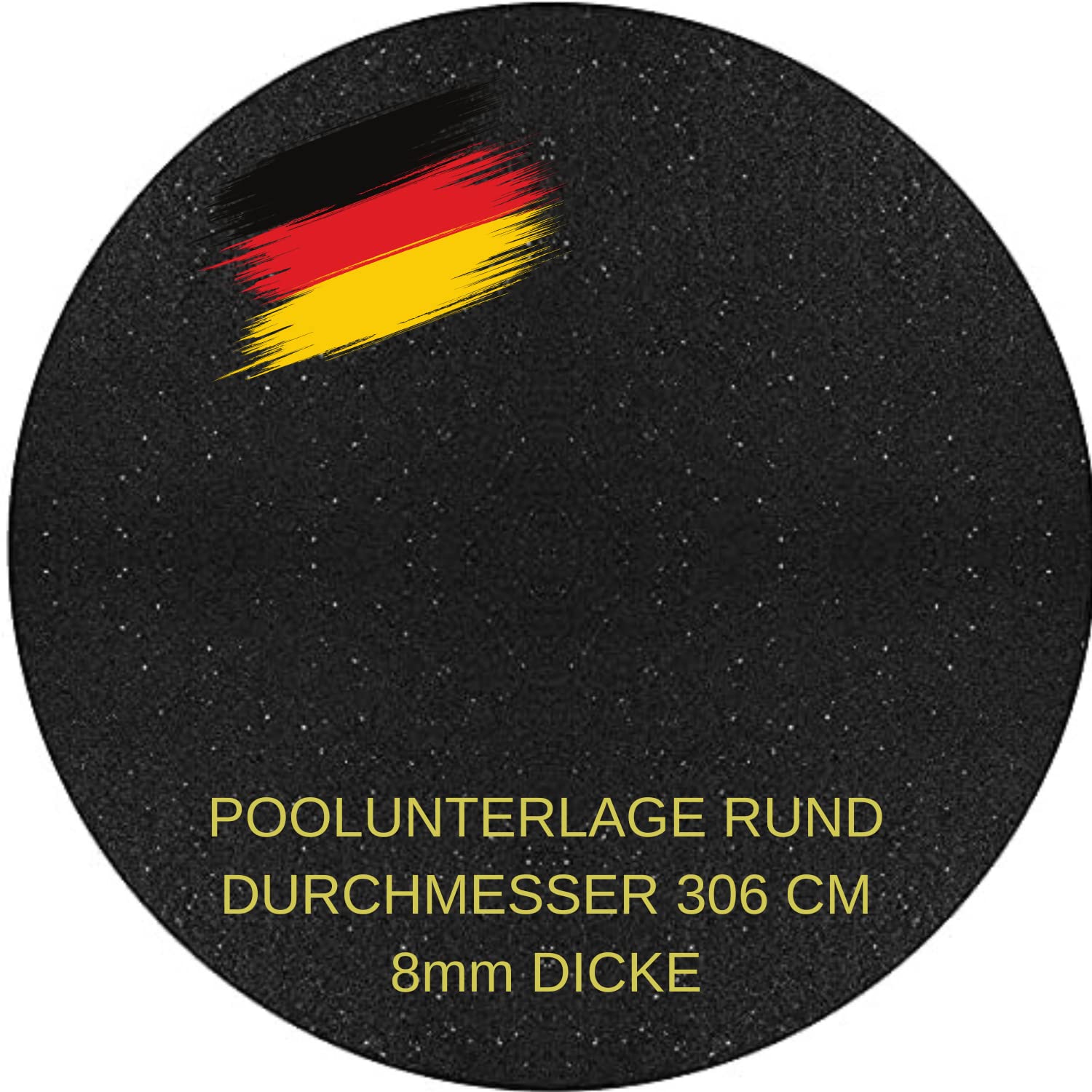 aruma® Poolunterlage 305 cm Durchmesser | 8 mm dick | Perfekt als Schutz & rutschfeste Unterlage für den Pool | Temperaturbeständig | Kratzfest von aruma