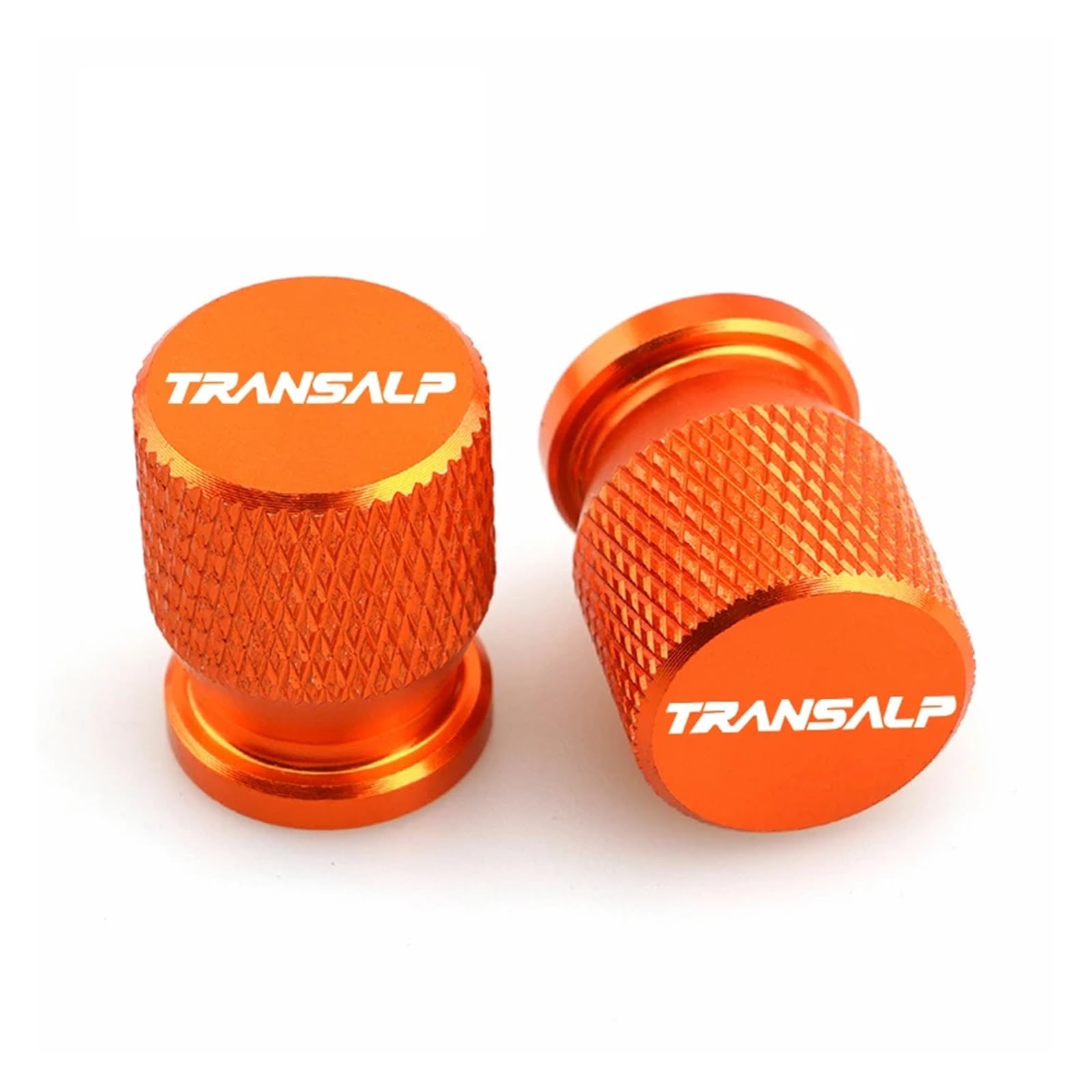 Motorrad Ventilkappen FÜR TRANSALP 600 650 700 XLV Transalp XL750 Transalp750 2PCS Motorrad Reifen Ventil Air Port Stem Abdeckung Kappe Stecker CNC Zubehör(Orange-Transalp) von asdlha