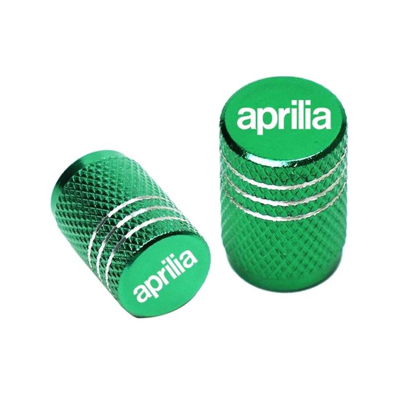 Motorrad Ventilkappen Für Aprilia RSV4 RS660 Tuono 660 RSV1000/R Caponord 1200 Zubehör Motorrad CNC Aluminium Reifen Ventil Air Port Stem Abdeckung Kappen(Green) von asdlha