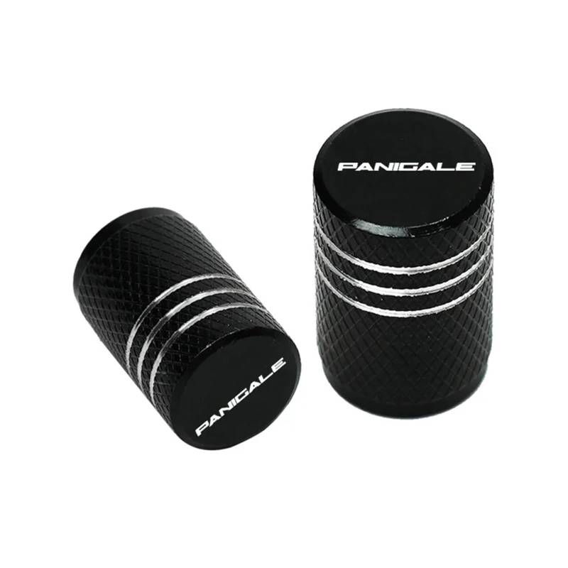 Motorrad Ventilkappen Für Ducati Panigale 1199 899 V2 V4 V4S 1260 / S 1200 Zubehör Motorrad CNC Aluminium Reifen Ventil Air Port Stem Abdeckung Caps(Black) von asdlha