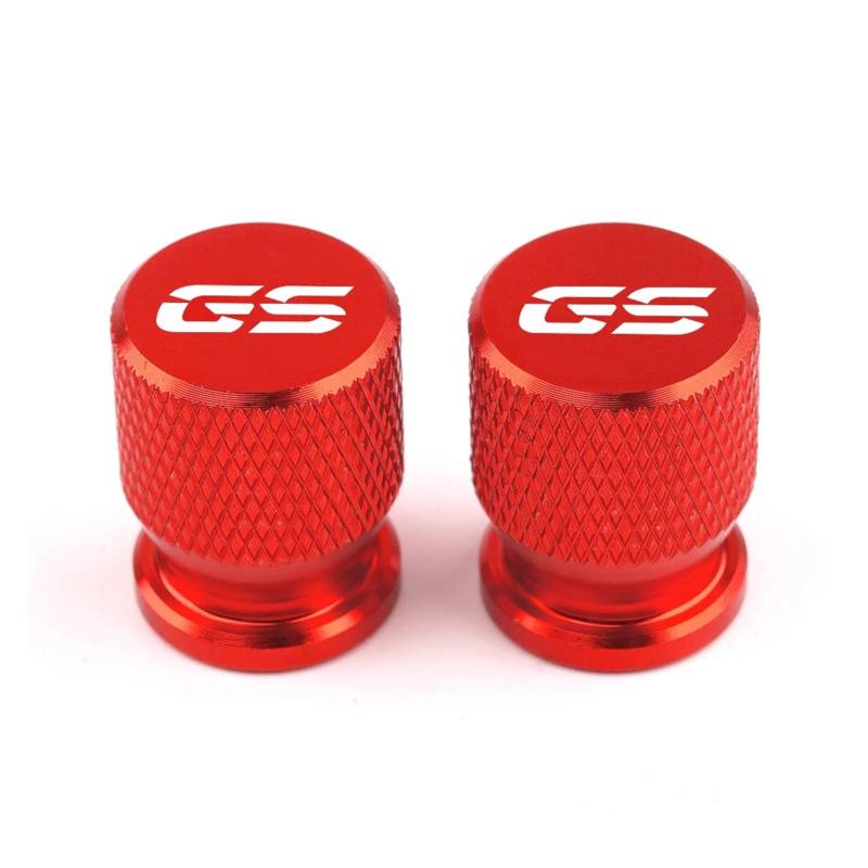 Motorrad Ventilkappen Für GS Motorrad Zubehör Reifen Ventil Air Port Stem Abdeckung Kappe Stecker CNC R1200GS R1250GS 1200GS R1250 GS R 1250 GS LC ADV(Red) von asdlha