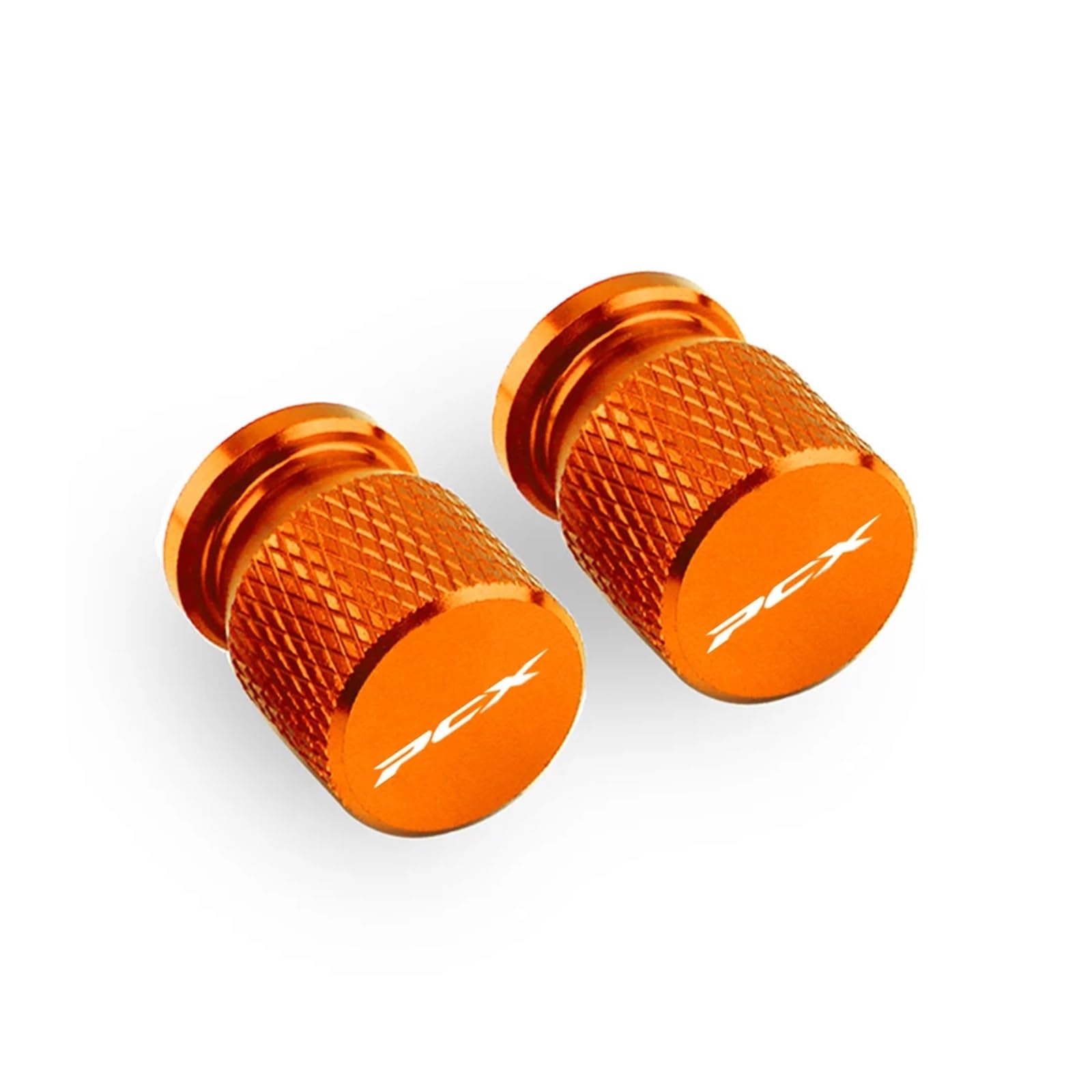 Motorrad Ventilkappen Für Hon@&da PCX 125 PCX125 PCX 150 PCX150 PCX 160 PCX Stem Covers Aluminiumlegierung Airdust Reifenventilkappe CNC Motorradzubehör(Orange) von asdlha