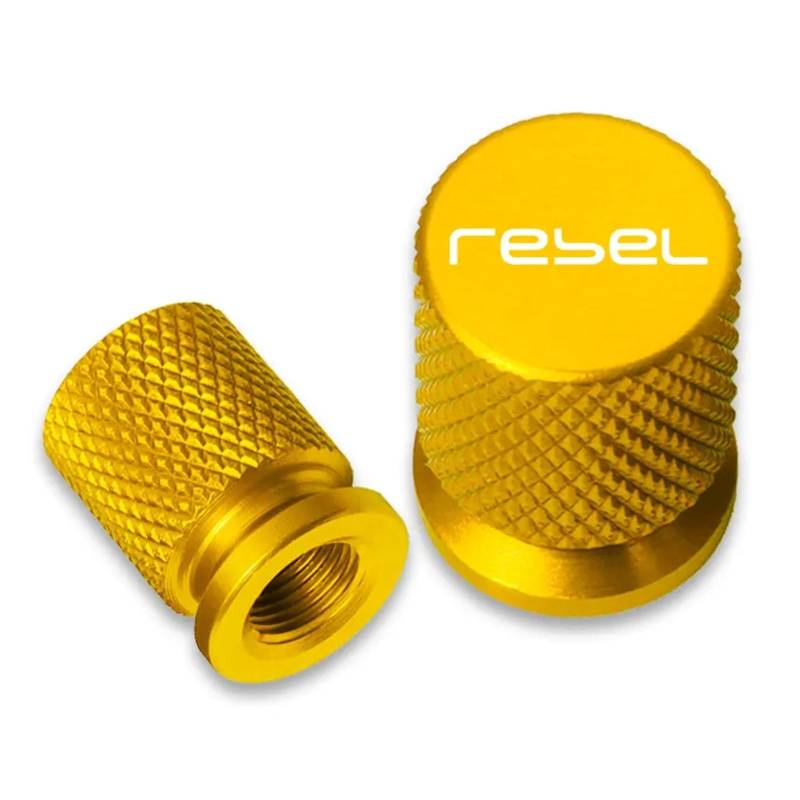 Motorrad Ventilkappen Für Hon@&da Rebel CMX 300 500 CMX300 CMX500 2017-2021 Aluminium Motorrad CNC Zubehör Rad Reifen Ventil Stem Caps Airti(Golden) von asdlha