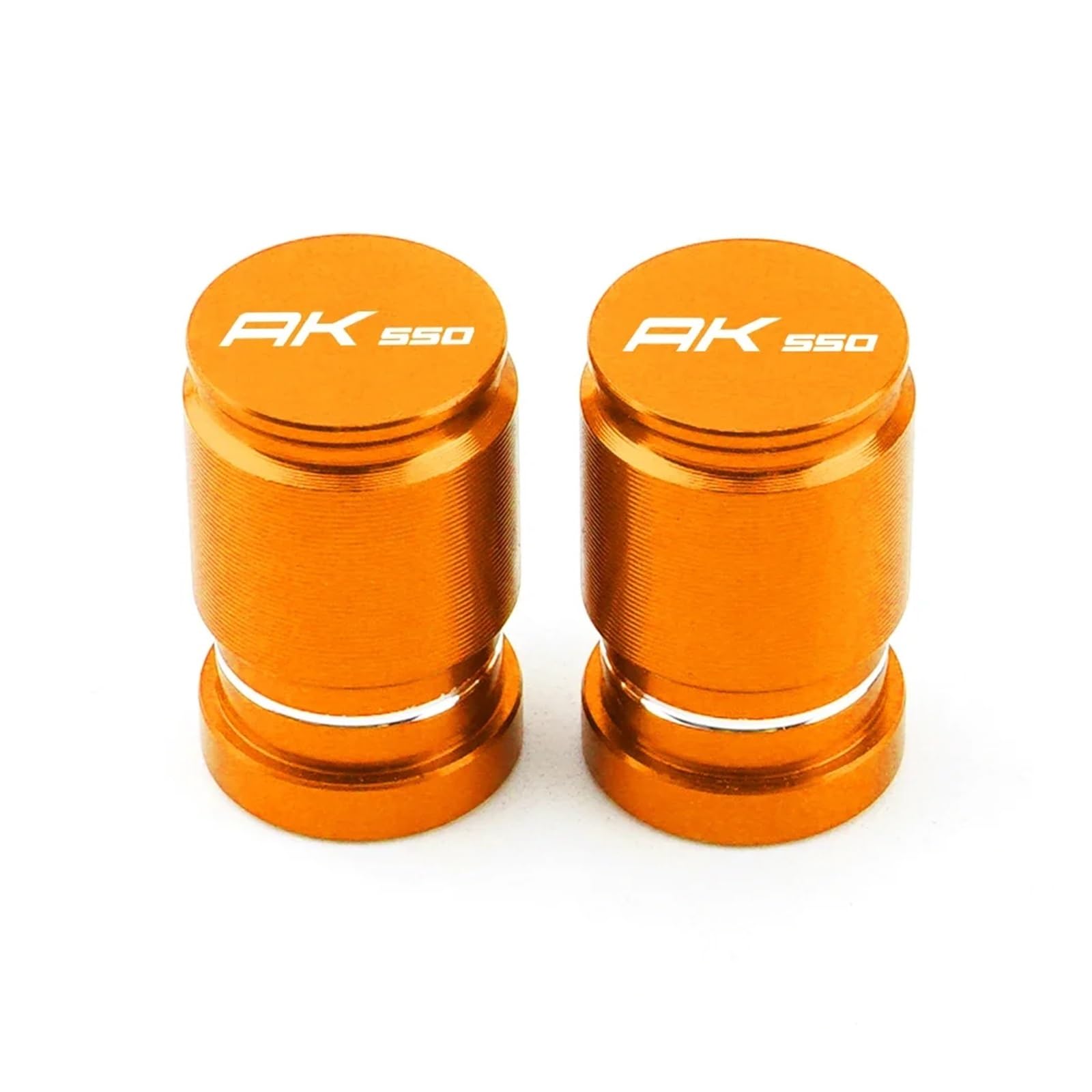 Motorrad Ventilkappen Für KYMCO AK 550 AK550 2017 2019 2020 2018 2021 2022 CNC Moto Rad Reifen Ventil Felge Stem Caps Abdeckung Motorrad Zubehör(Orange) von asdlha