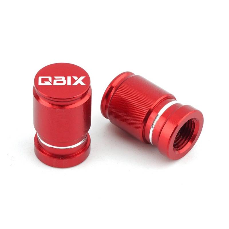 Motorrad Ventilkappen Für QBIX 125 QBIX125 2017-2020 Roller Reifen Ventil Abdeckung Reifen Air Port Stem Caps Stecker Motorrad CNC Aluminium Zubehör(Red) von asdlha