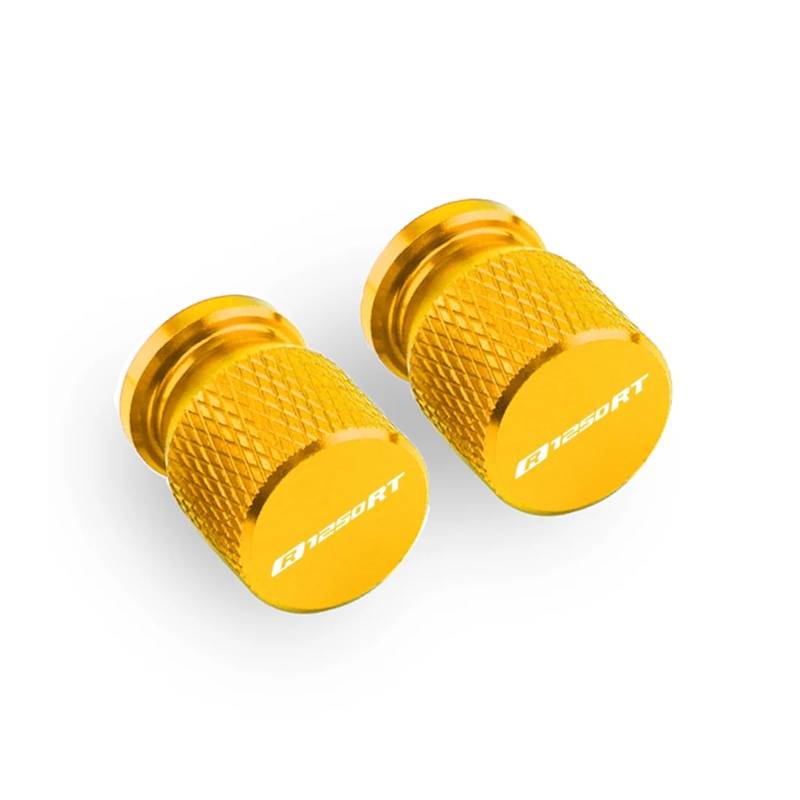 Motorrad Ventilkappen Für R1250RT R 1250RT R1250 RT 2020-2024 R1250rt Stem Covers Aluminiumlegierung Airdust Reifenventilkappe CNC Motorradzubehör(Gold) von asdlha