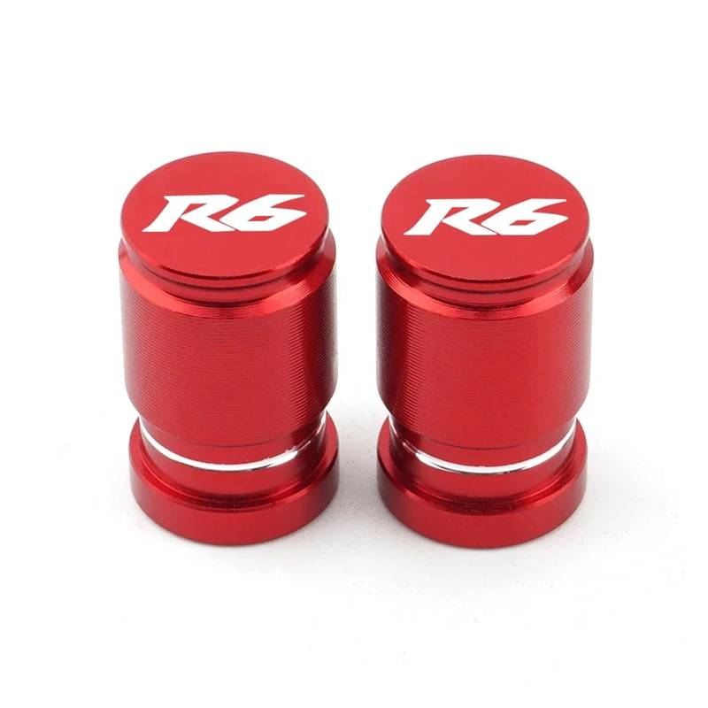 Motorrad Ventilkappen Für R6 YZF-R6 YZFR6 YZF R6S Motorrad Zubehör Reifen Ventil Air Port Stem Abdeckung Kappe Stecker(Red) von asdlha