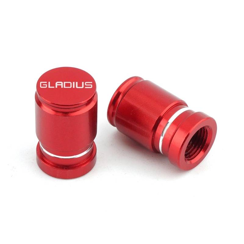 Motorrad Ventilkappen Für Suzuki SFV650 SFV 650 Gladius 650 GLADIUS650 Motorrad Zubehör CNC Aluminium Reifen Ventil Air Port Stem Abdeckung Caps Stecker(Red) von asdlha