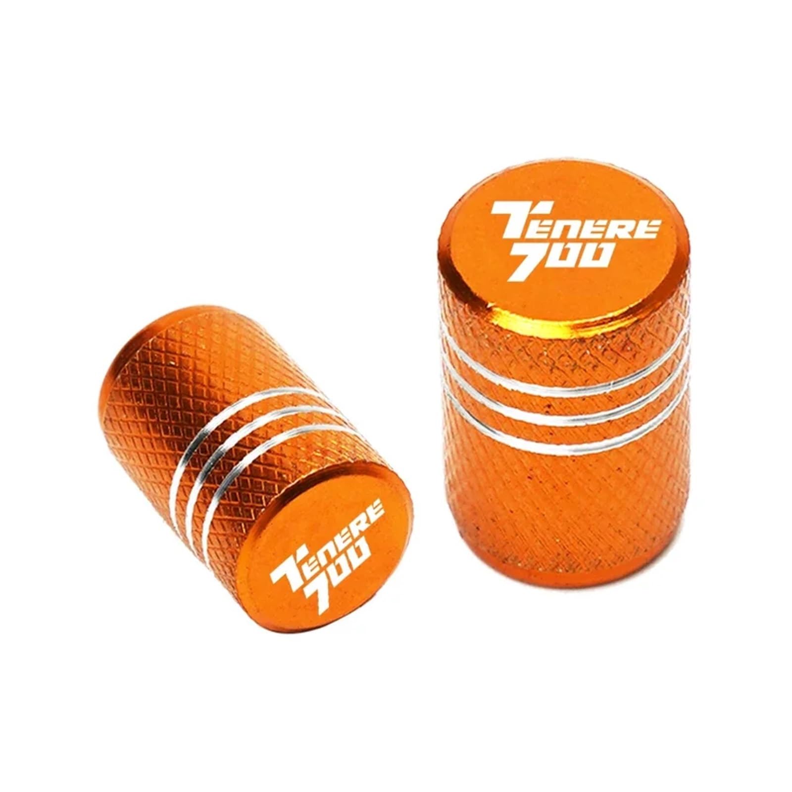 Motorrad Ventilkappen Für Tenere 700 TENERE700 XTZ XT700Z T700 T7 Zubehör Motorrad CNC Aluminium Reifen Ventil Air Port Stem Abdeckung Caps(Orange) von asdlha