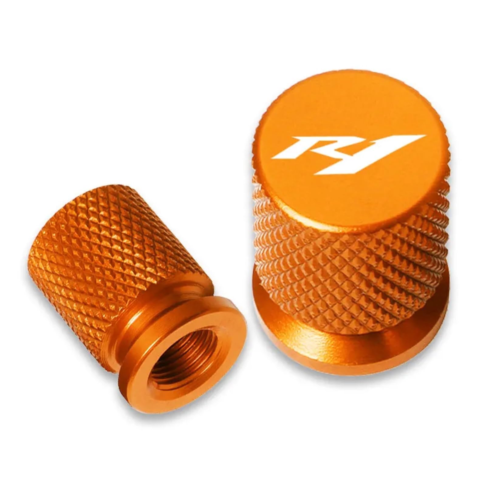 Motorrad Ventilkappen Für YZFR1 YZF R1/R1M/R1S 2014 2015 2016 2017 2018 2019 2020 2021 Motorrad Rad Reifen Ventil Stem Caps CNC Luftdichte Abdeckung(Orange) von asdlha