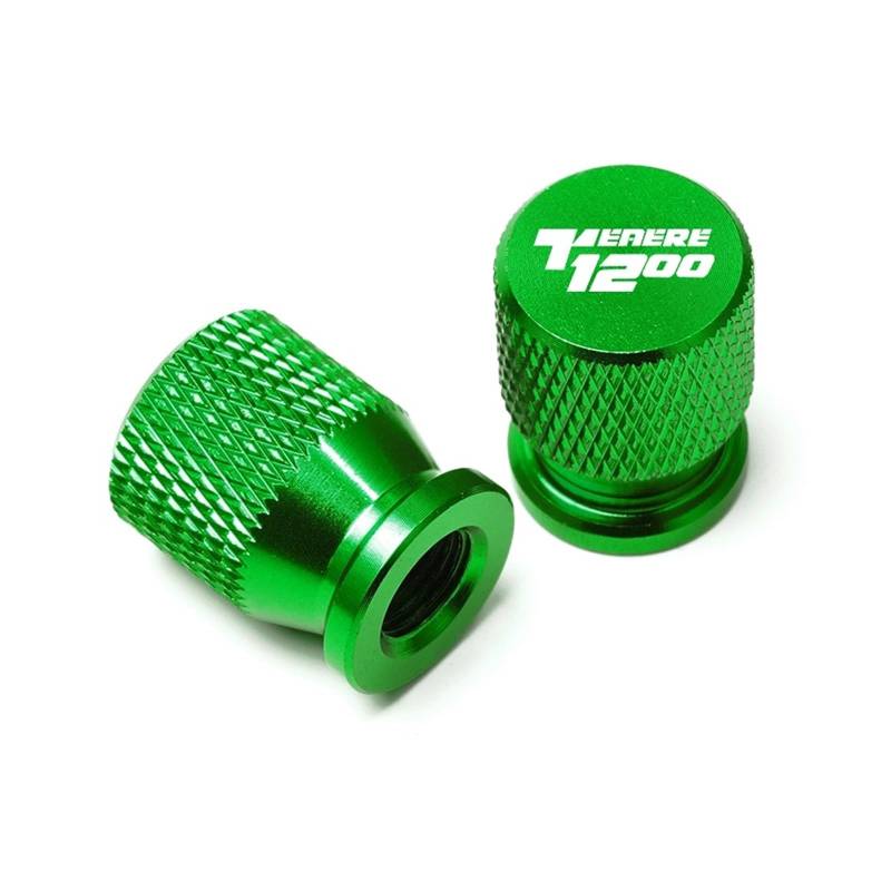 Luftdichte Kernabdeckung für Motorräder Für Super Tenere Tenere1200 Tenere 1200 XT1200Z 2020 CNC-Aluminium-Reifenventil-Luftanschluss-Abdeckkappen Motorradzubehör(Green) von astuyhj