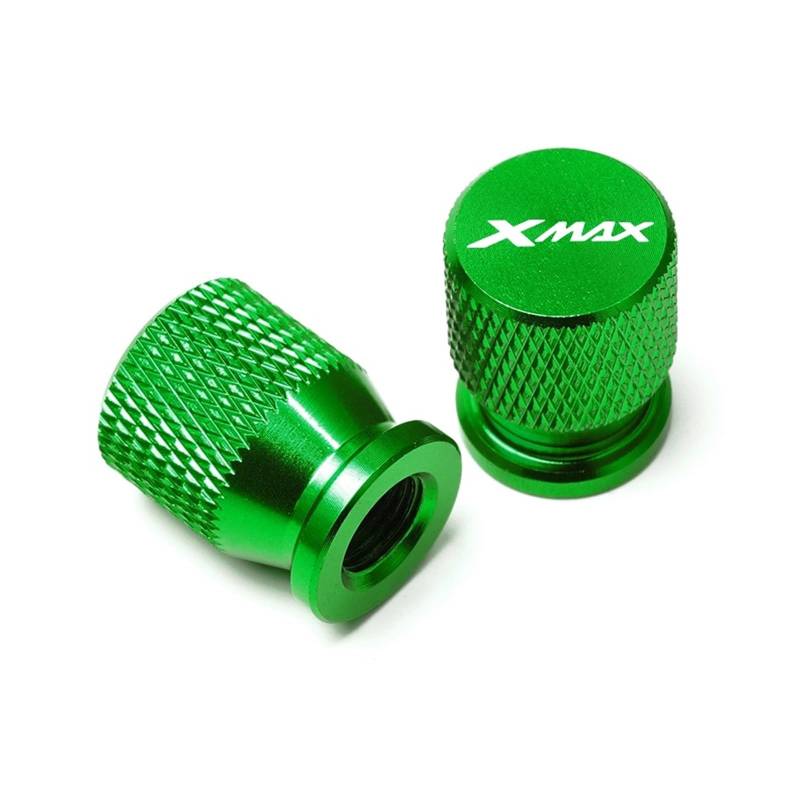 Luftdichte Kernabdeckung für Motorräder Für Xmax 125 250 300 400 Xmax Motorrad-Reifenventil CNC-Aluminium-Reifenluftanschluss-Abdeckkappe Zubehör(Green) von astuyhj