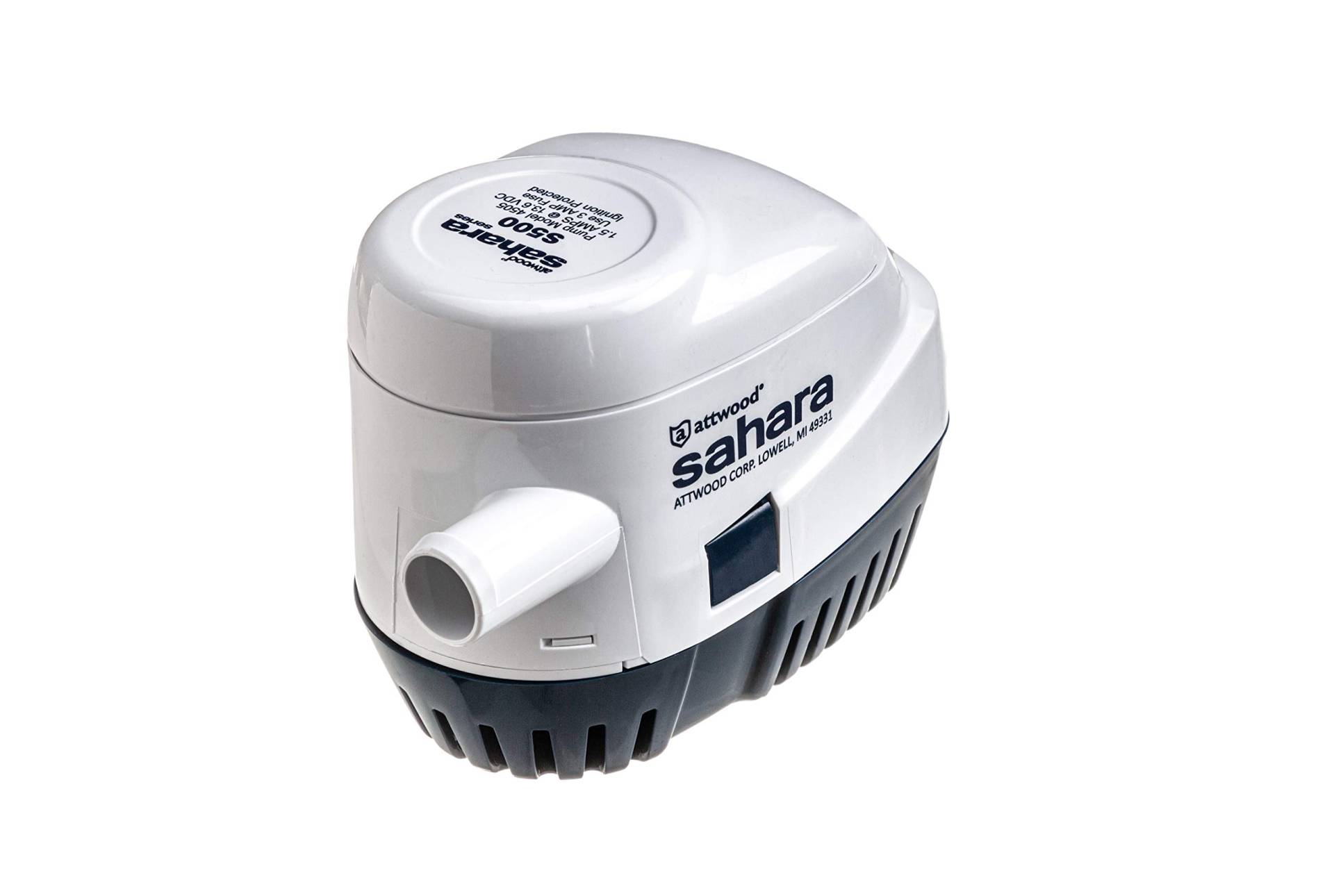 Attwood 4505-7 Sahara Automatische Bilgenpumpe 12 V, 500 g/h, 1.892 l/h, 19 mm von attwood