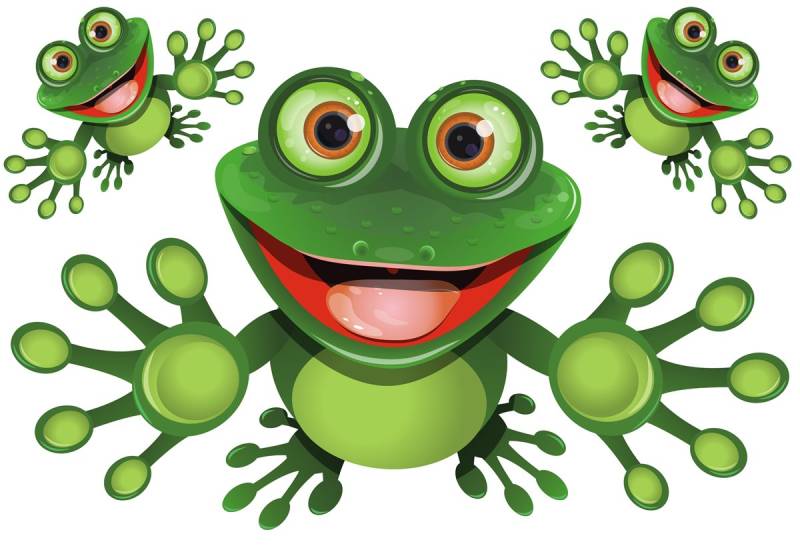 Funny Frog - Lustiger Frosch - Autoaufkleber - Funny Frog Set 03 von aufgeklebt.de