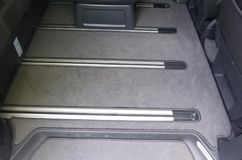 autix Teppich Fußmatte Velour schwarz grau beige kompatibel für VW T5 T6 T6.1 Multivan und California (grau, T5 Multivan kurz 1 Schiebtür 4 Schienen) von autix