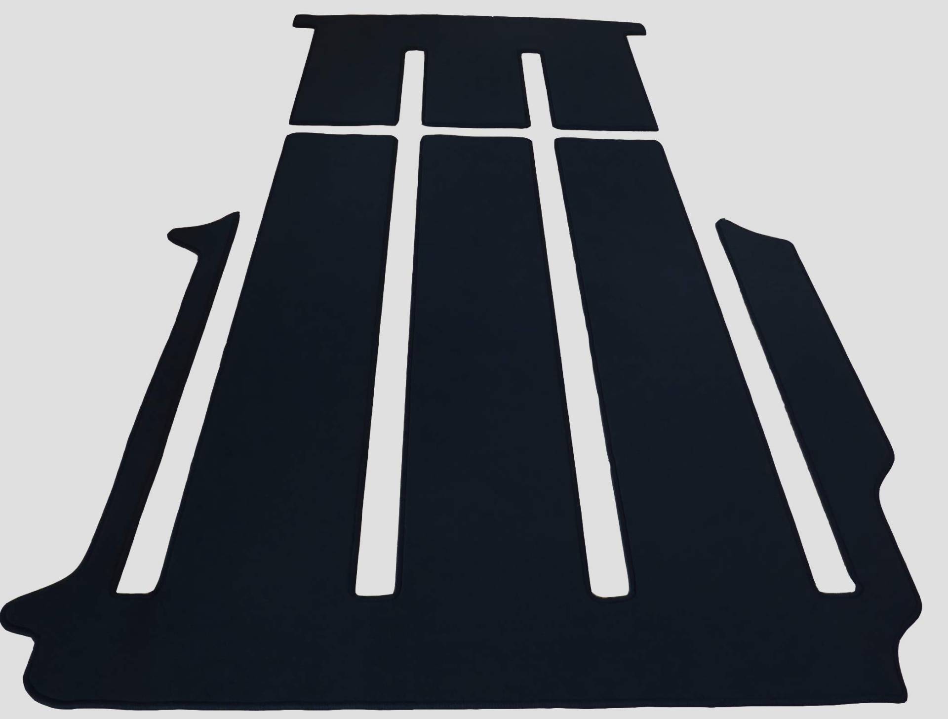 autix Teppich Fußmatte Velour schwarz grau beige kompatibel für VW T5 T6 T6.1 Multivan und California (schwarz, T6 California Beach 1 Schiebetür 4 Schienen) von autix