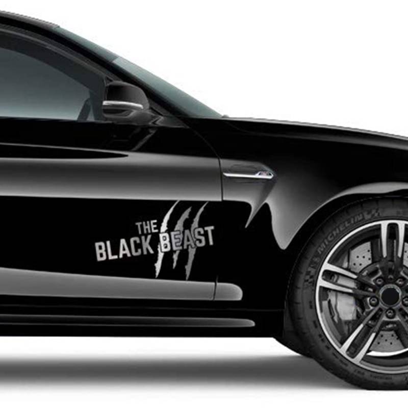 Auto-Dress® Auto Aufkleber, Dekor, Sticker - The Beast (Farbwunsch, Black Beast) von Auto-Dress