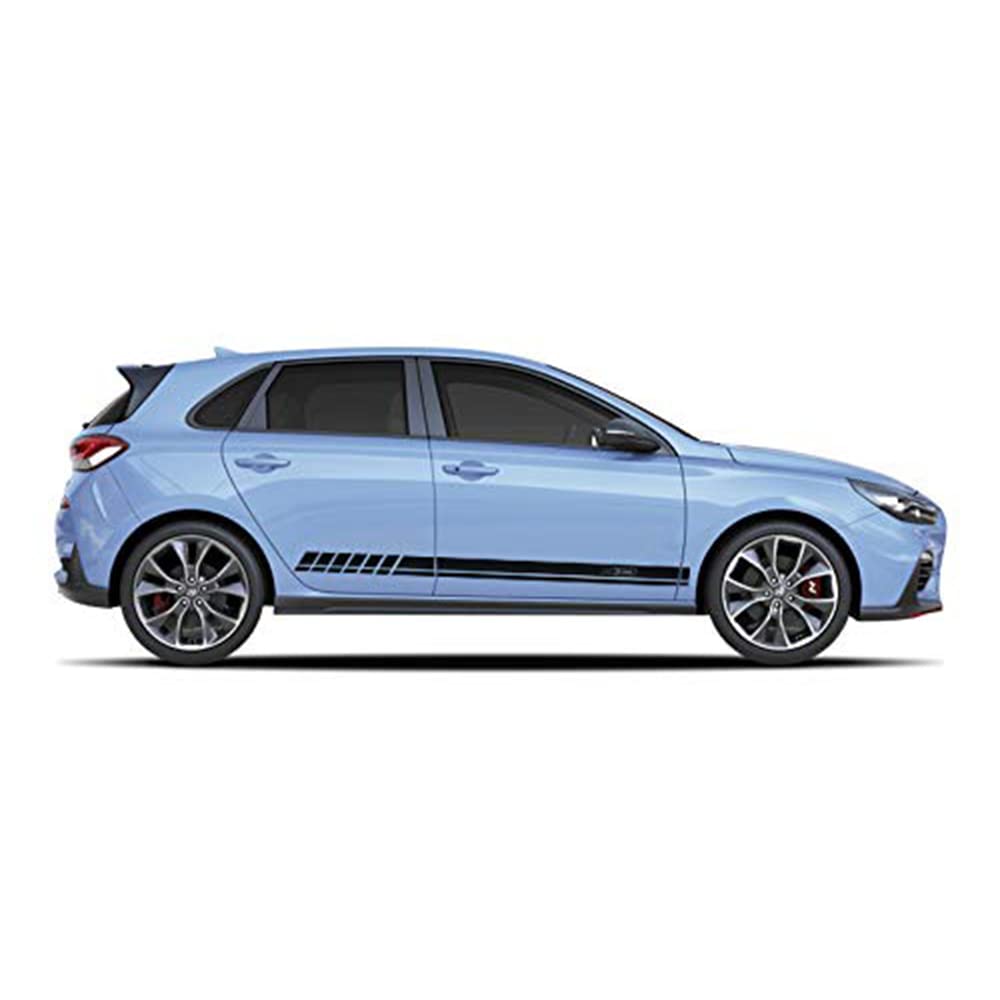 Auto-Dress Seitenstreifen Aufkleber Set/Dekor passend für Hyundai i30 - Motiv: N-Line (White Gloss) von Auto-Dress