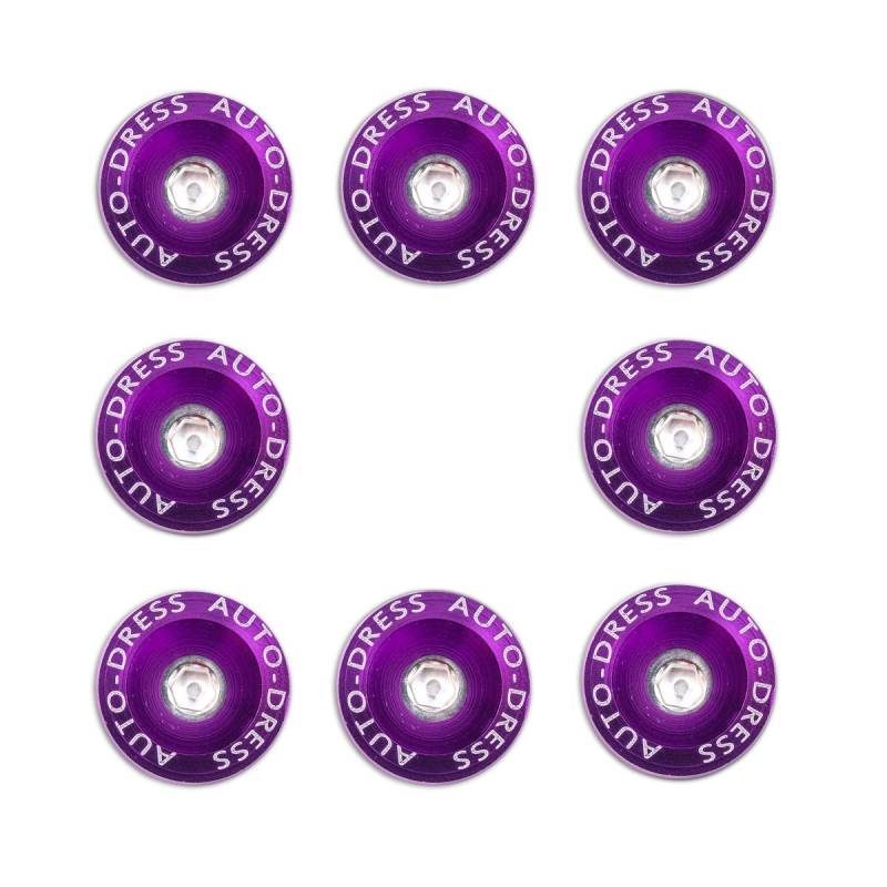 Auto-Dress M6 x 20mm Kotflügel Schrauben, Fender Washer 8er Kit/Set eloxiert in Lila von Auto-Dress