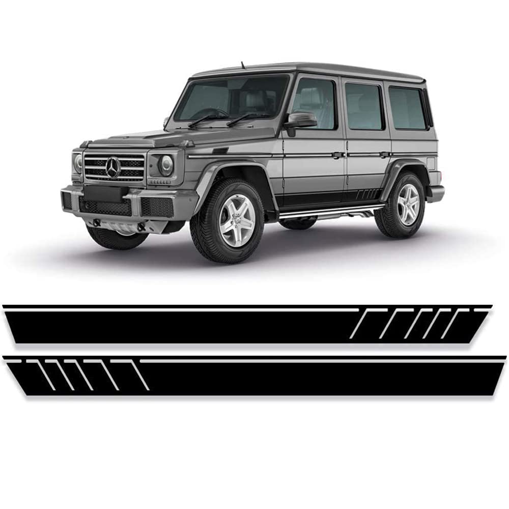 Auto-Dress Seitenstreifen Aufkleber Set/Dekor passend für Mercedes G-Klasse Edition 463 (124 Dark Grey) von Auto-Dress