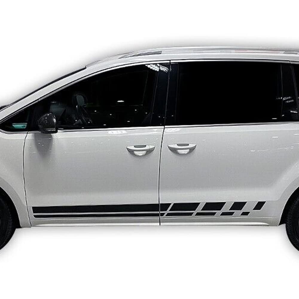 Auto-Dress Seitenstreifen Aufkleber Set/Dekor passend für Seat Alhambra - Motiv: FR Line (226 Storm Grey) von Auto-Dress