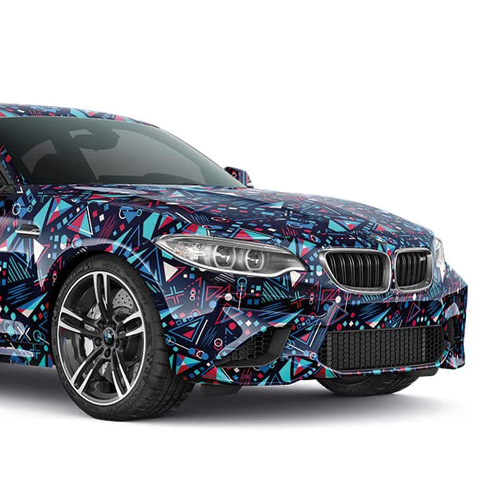 Design Auto-Folie Geometrische Formen 3D Car-Wrapping Luftkanäle blasenfrei 100x150cm von Auto-Dress