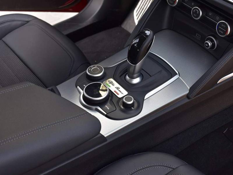 Interieur Emblem Stahlabdeckung für Alfa_Romeo STELVIO - 1 Stück Abzeichen Emblem Platte Zubehör Edelstahl Gebürstet Blenden Cockpit Dekor Mass Angefertigt von autoCOVR