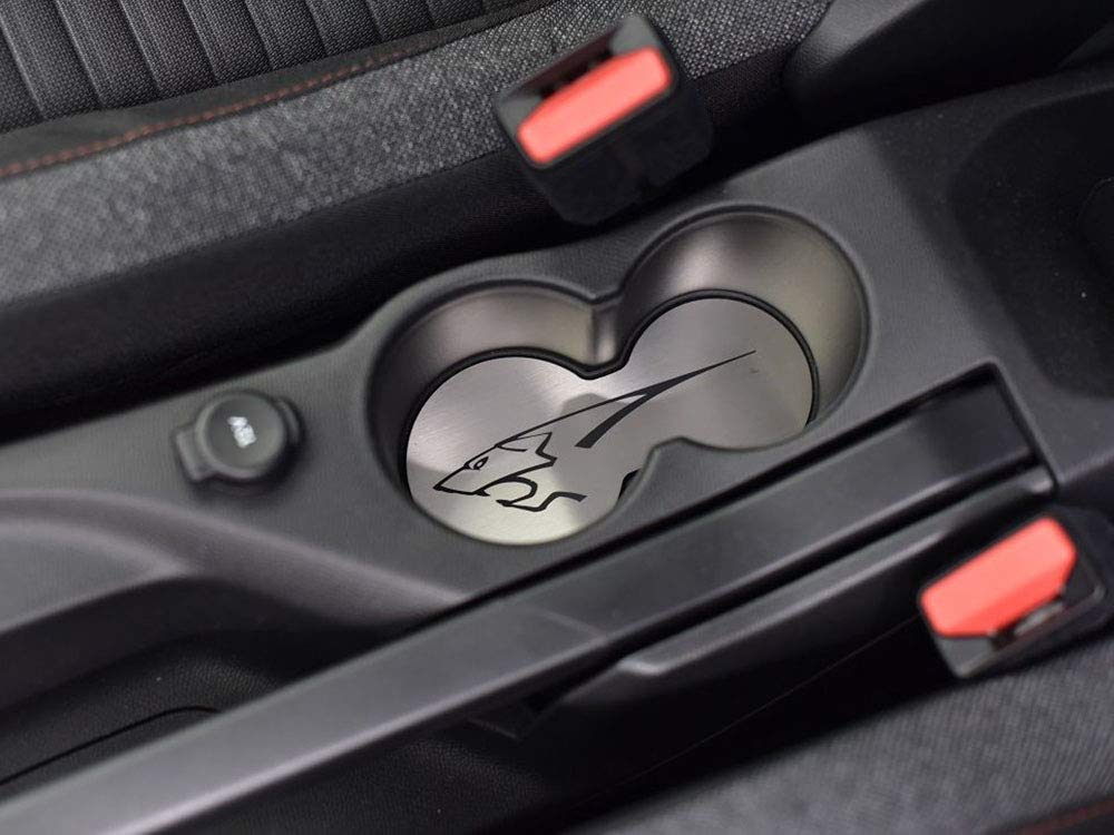 Interieur Stahlabdeckung für Peugeot.208 II Like & Active 1 Stück Getränkehalter Emblem Platte Zubehör Edelstahl Gebürstet Blenden Cockpit Dekor 208 Zubehör von autoCOVR