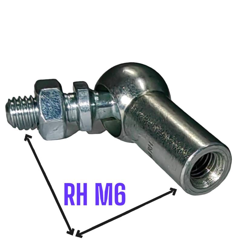 2 Stück Kugelkopf M6 RH für Gewindestange Winkelgelenk Rechtsgewinde DIN 71802 Gewinde M6 rechts mit Mutter Stahl verzinkt von autooptimierer.de