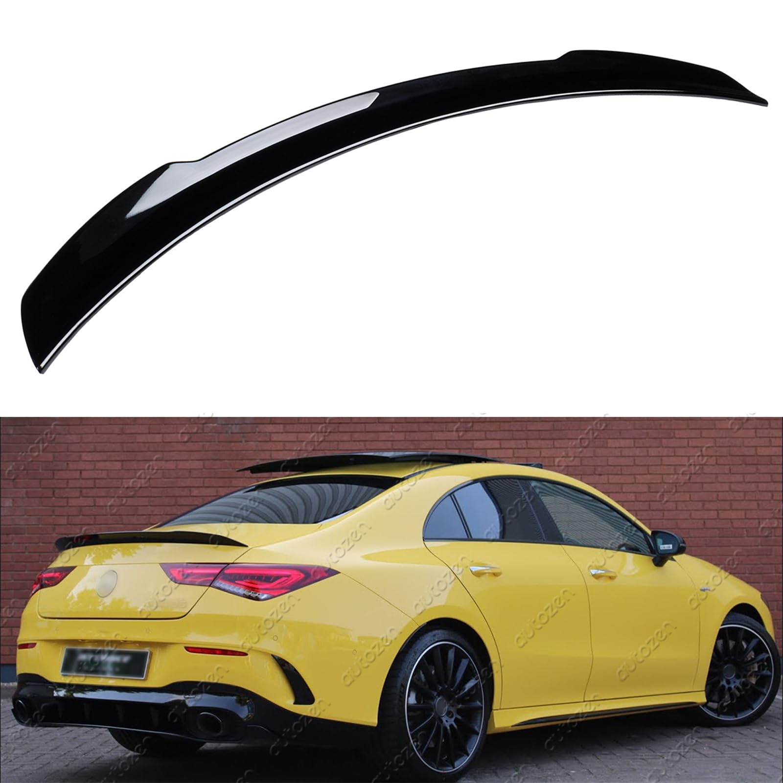 Heckspoiler für Mercedes CLA C118 220 35 45 AMG Spoiler, Schwarz Glanz von autozen