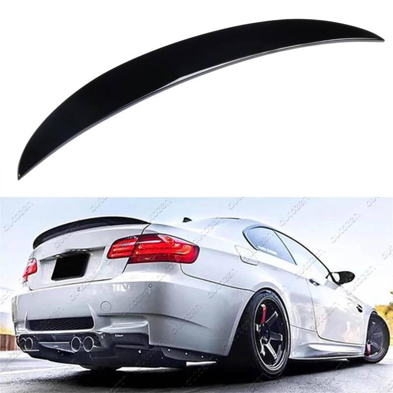 Sport Heckspoiler Lippe für BMW 3er E92 Coupe 2006-2013, Schwarz Glanz von autozen