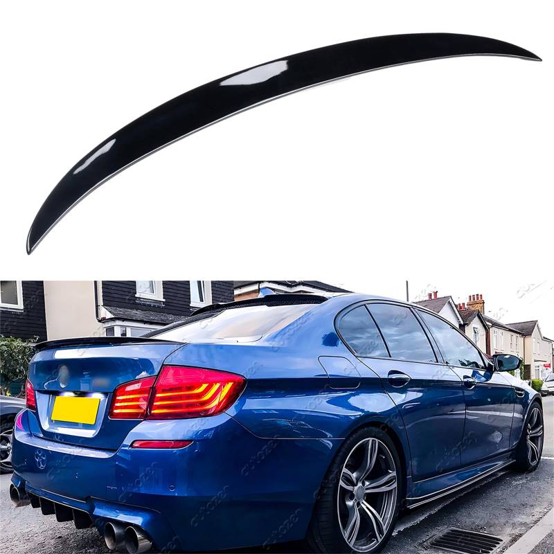 Sport Heckspoiler Lippe für BMW 5er Typ F10 F18 Limousine Bj. 03/2010-10/2016, Schwarz Glanz von autozen