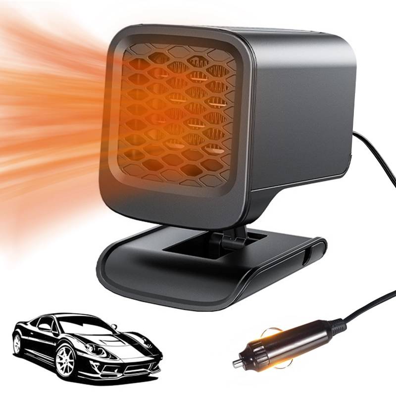 autozen Autoheizung, 2 in 1 Auto Heizlüfter 12V 200W Auto Heizung Entfroster 360° Drehbar für Auto Windschutzscheibe Schnelle Heizung, schwarz von autozen