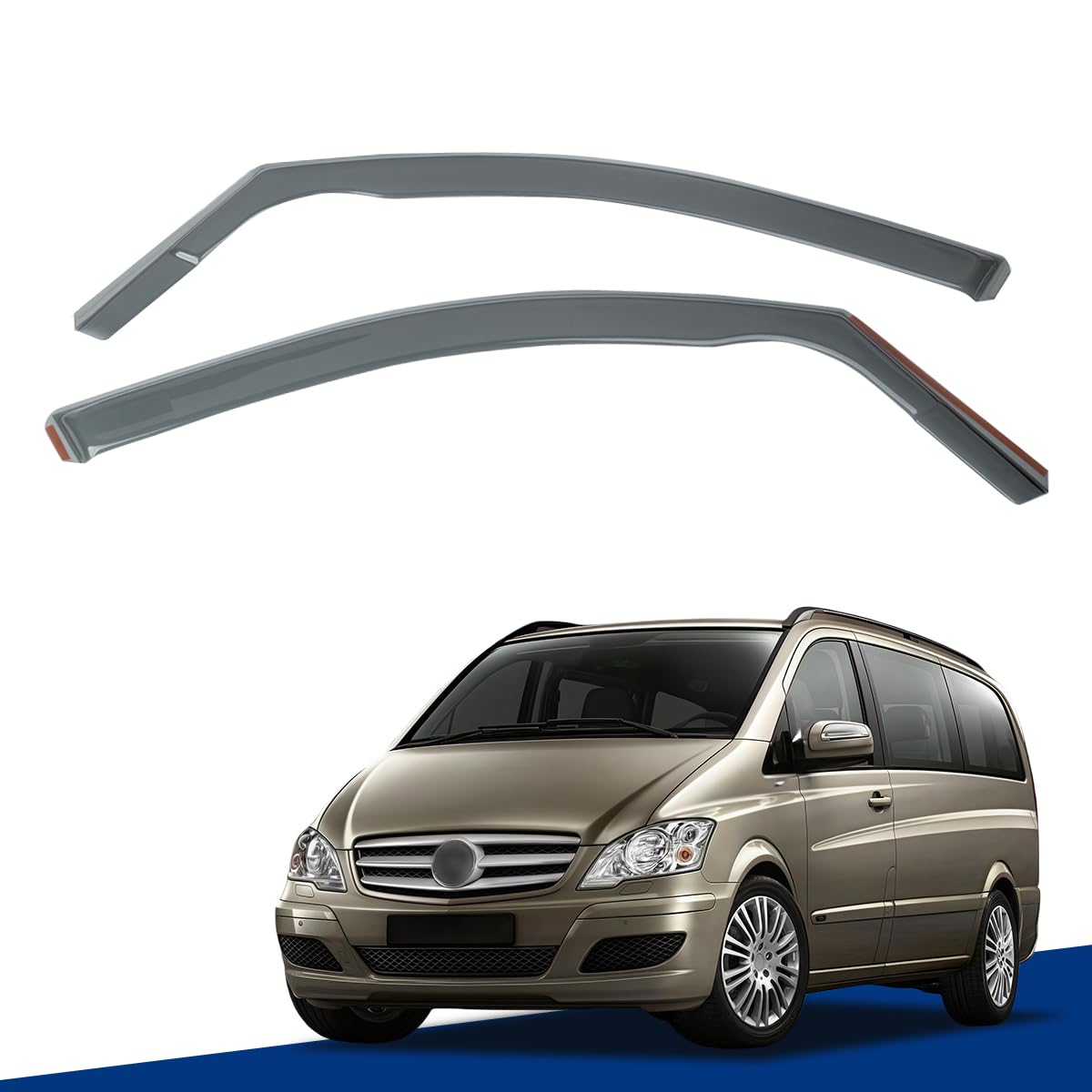 autozen Windabweiser Autofenster, Windabweiser für Mercedes Vito/Viano W639 MK2 2003-2014 MPV von autozen