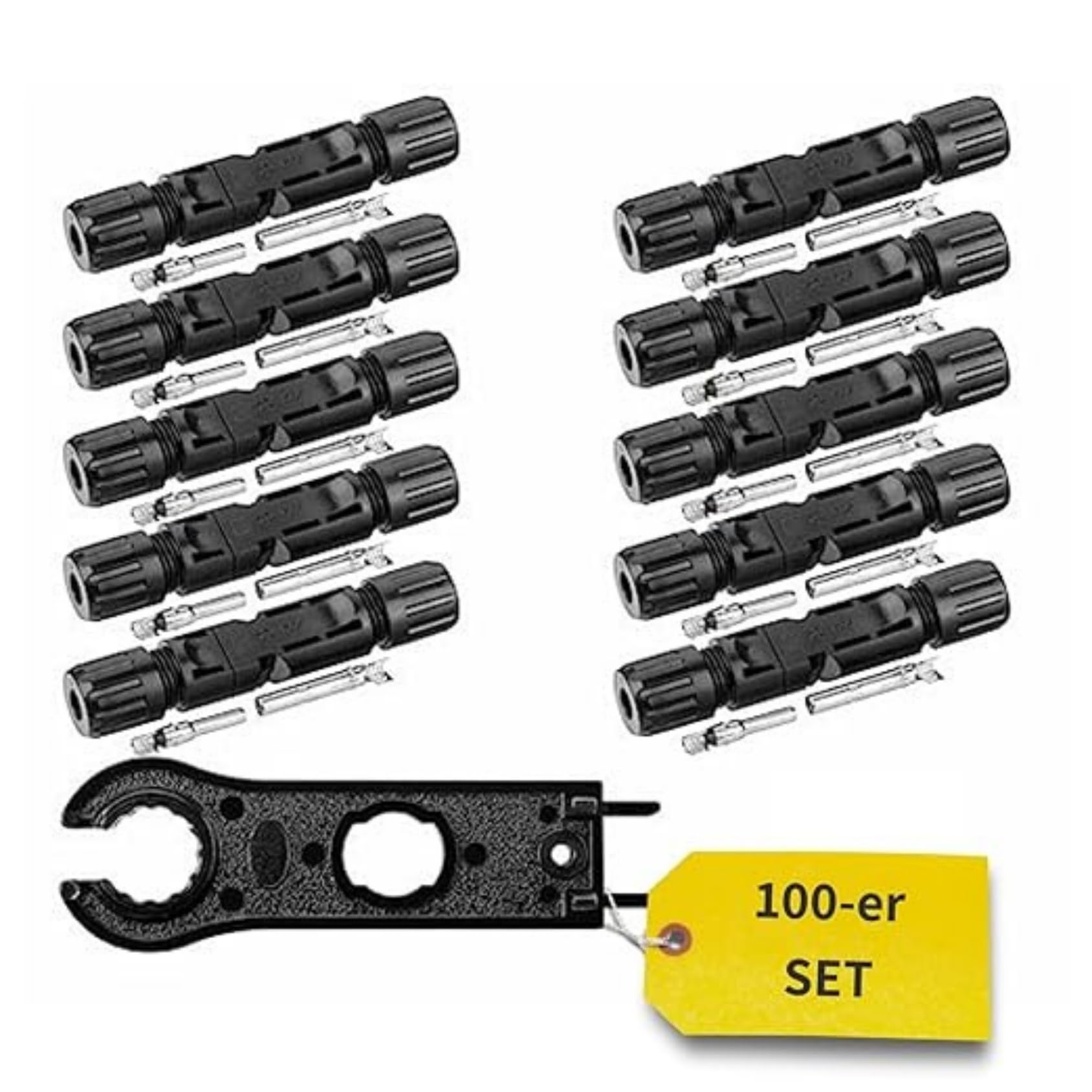 Avoltik pv Stecker, 100 Paar (Buchse + Stecker) Solarstecker, Solarpanel Kabelstecker 2,5 – 6mm², Photovoltaik Steckverbinder IP67, Tüv zertifiziert von avoltik