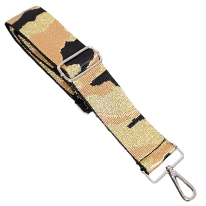 Breiter Taschengurt Schultergurt Tragegurt 5cm Breite Tasche Schulterriemen für Crossbody Bag Gurt Camouflage (Gold) von ayados