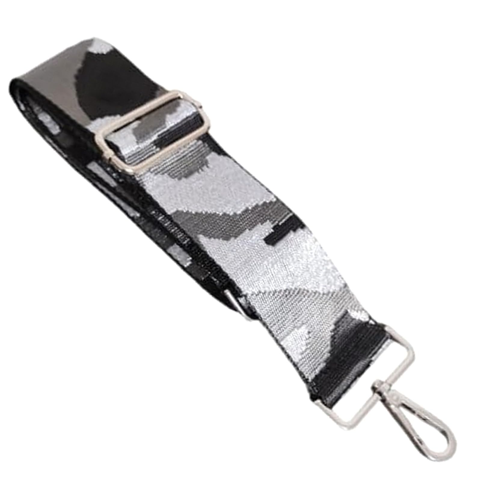 Breiter Taschengurt Schultergurt Tragegurt 5cm Breite Tasche Schulterriemen für Crossbody Bag Gurt Camouflage (Schwarz/Dunkelgrau) von ayados